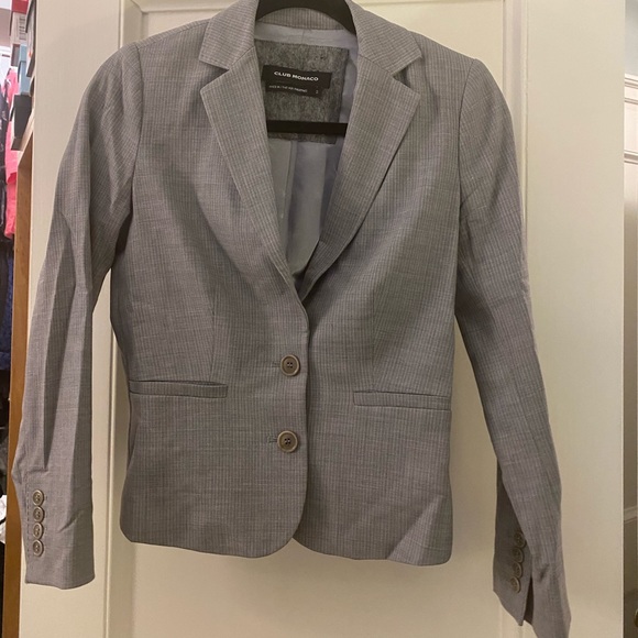 Club Mónaco Grey Pinstripe Summer Blazer - Picture 1 of 1